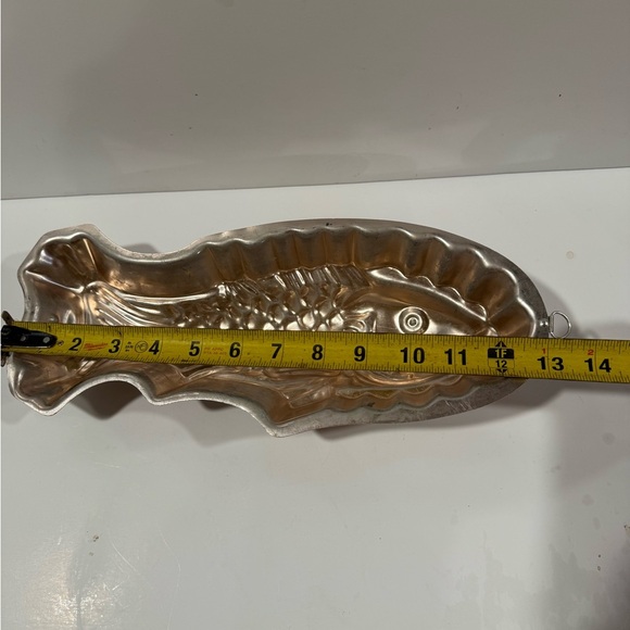 Vintage Old Dutch Copper Fish Jello Mold Large 13” - Picture 9 of 9